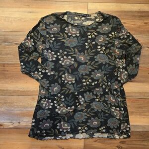 Gudrun Sjoden Floral Patterned Top - Black and Green